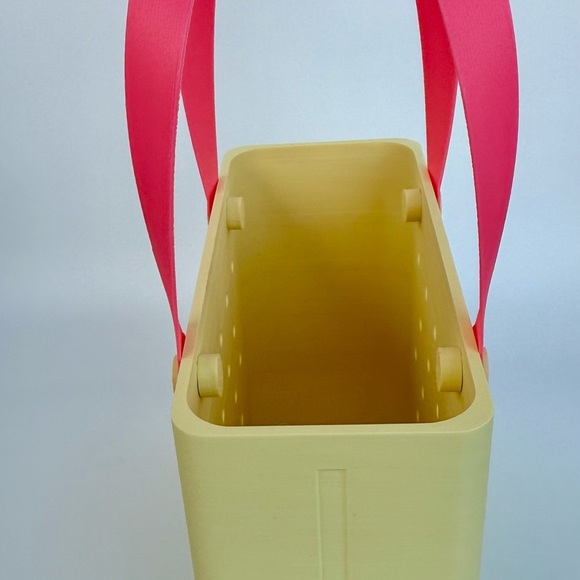 3D Printed small Miniature Bag purse yellow/pink - Picture 4 of 12